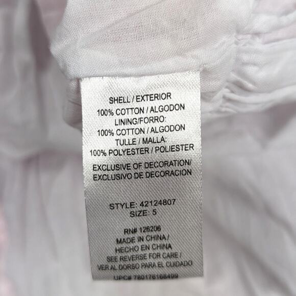 Laura Ashley Dress Girls Sz 5 Pink Floral Sundress Party Frilly Ruffle - Picture 7 of 7